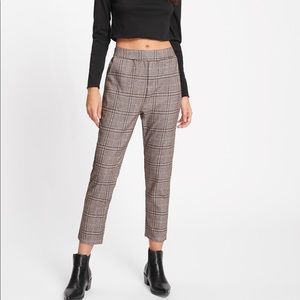 NWOT Tartan Brown Plaid Cropped Pants